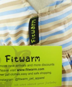 Fitwarm Casual Striped Dog Dress Vest Shirts Pet Clothes Cat Apparel 5