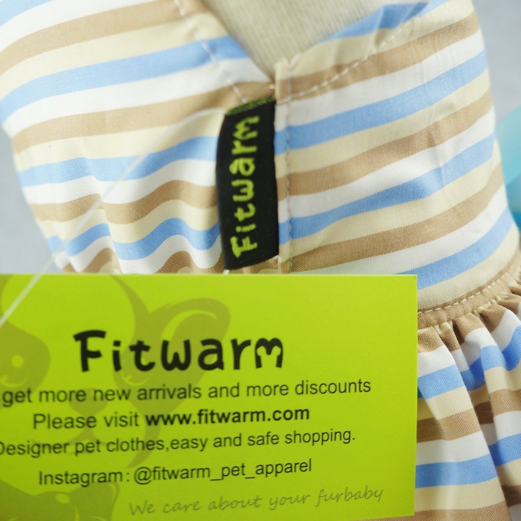 Fitwarm Casual Striped Dog Dress Vest Shirts Pet Clothes Cat Apparel 5 Fitwarm Casual Striped Dog Dress Vest Shirts Pet Clothes Cat Apparel 5