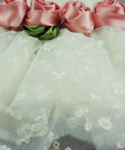 Fitwarm® High Quality Luxury Rose Lace Pet Dog Weddding Dress Bride Clothes Formal Apparel 4