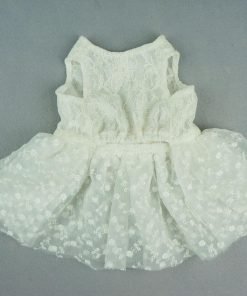 Fitwarm® High Quality Luxury Rose Lace Pet Dog Weddding Dress Bride Clothes Formal Apparel 5