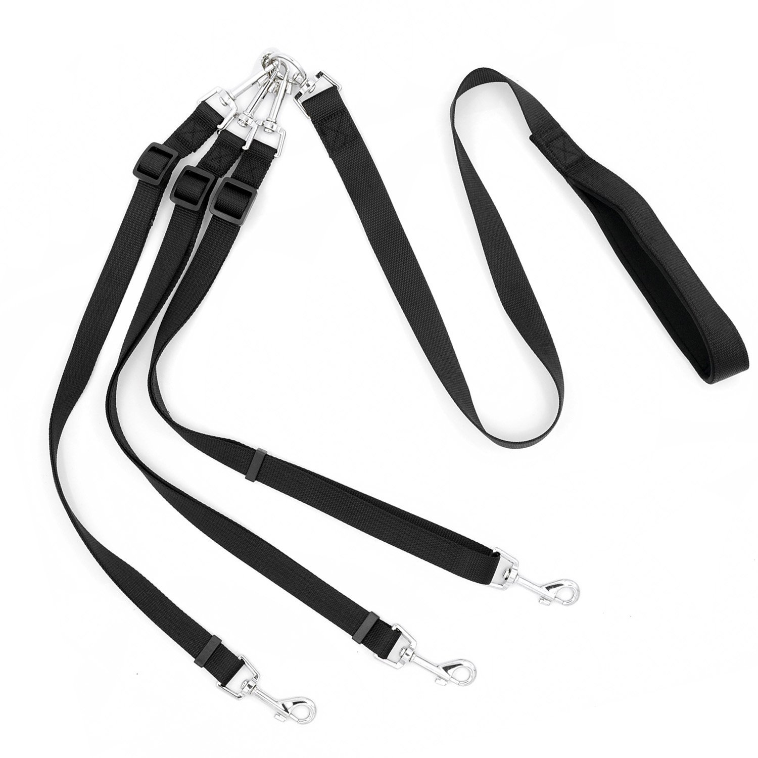 Pet Supplies for Dog Leashes - Mopaclle Premium Three Way Dog Leash With Adjustable Detachable Dog Coupler 2