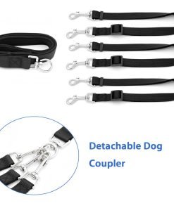 Pet Supplies for Dog Leashes - Mopaclle Premium Three Way Dog Leash With Adjustable Detachable Dog Coupler 5