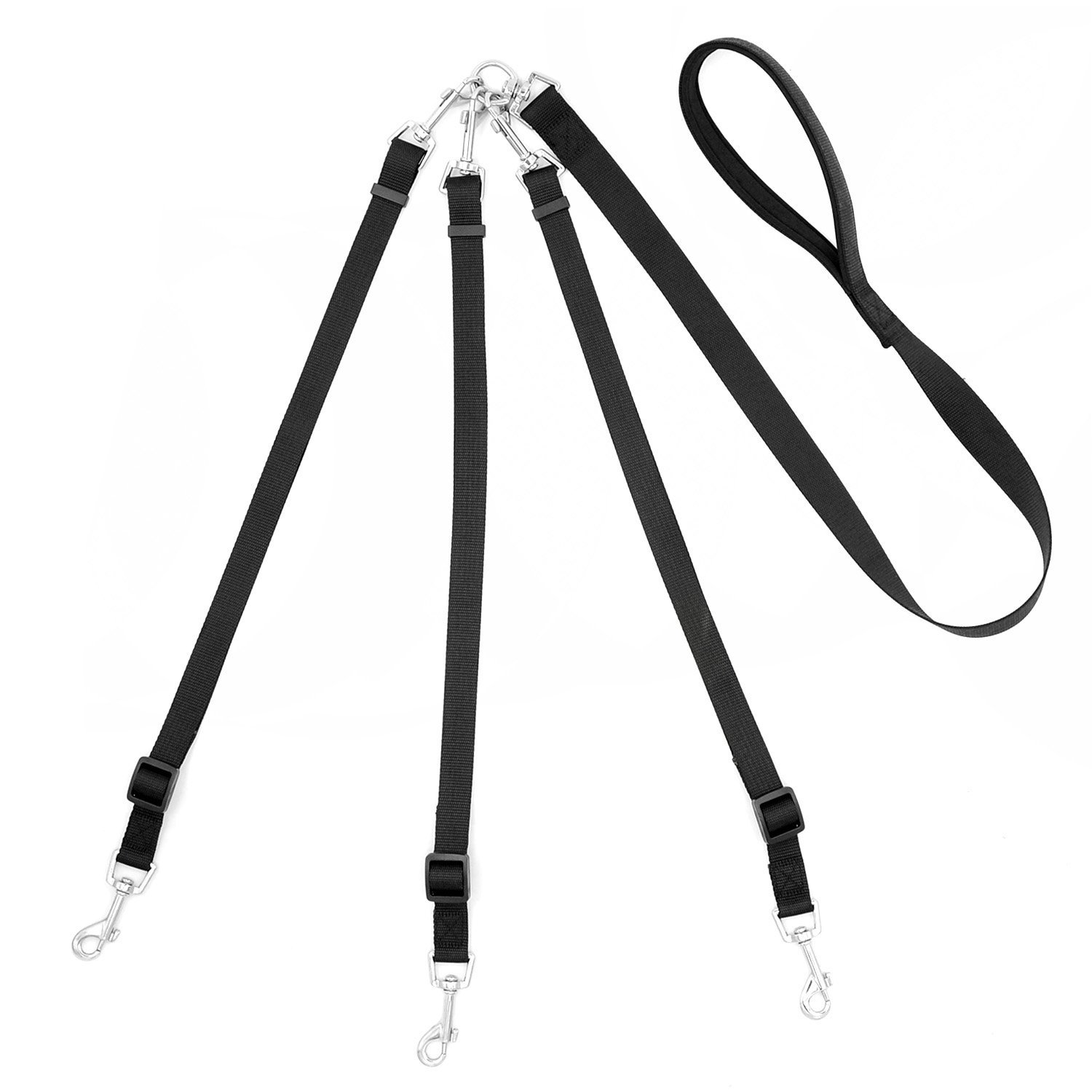 Pet Supplies for Dog Leashes - Mopaclle Premium Three Way Dog Leash With Adjustable Detachable Dog Coupler