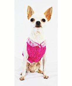 Pink Dog Clothes Fancy Pet Apparel Crystal Fashion Designer Dog Clothing Handmade Crochet Cute Puppy Clothes Chihuahua Clothing Df17 By Myknitt - Free Shipping 5