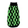Uxcell Circle Pattern Pet Turtleneck Apparel Knitwear Sweater, Size 6, Black-Green