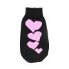 Uxcell Hearts Pattern Pet Puppy Turtleneck Apparel Knitwear Sweater, Size 6, Black