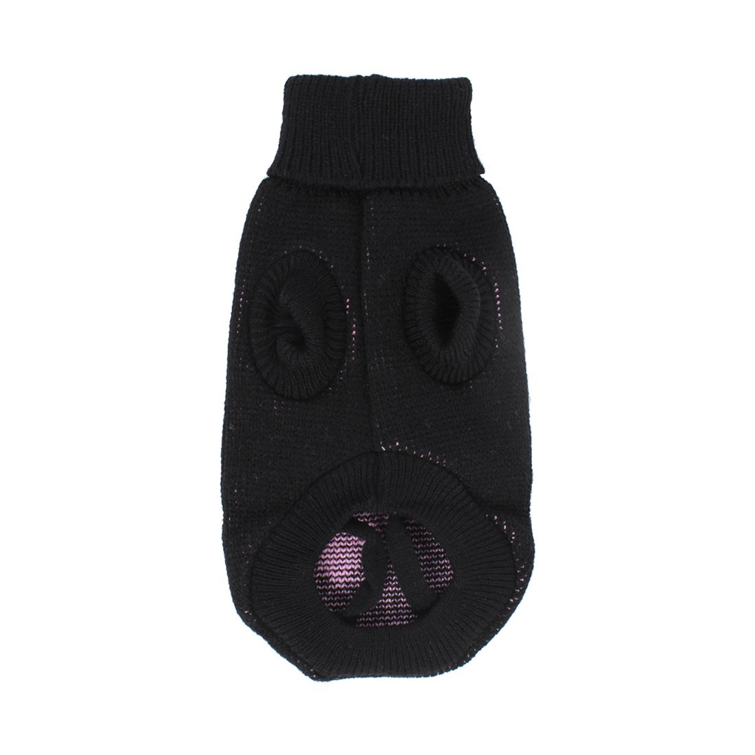 Uxcell Hearts Pattern Pet Puppy Turtleneck Apparel Knitwear Sweater, Size 6, Black 2