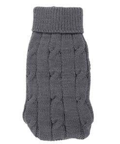 Uxcell Pet Chihuahua Twisted Knit Turtleneck Apparel Sweater, XX-Small, Gray