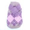 Anima Pink Knit Argyle Sweater with Matching 14-Inch Scarf, X-Small