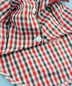 Handsome Casual Dog Plaid Shirt Gentle Dog Western Shirt Dog Clothes Dog Shirt + Bow 3