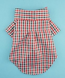 Handsome Casual Dog Plaid Shirt Gentle Dog Western Shirt Dog Clothes Dog Shirt + Bow 5