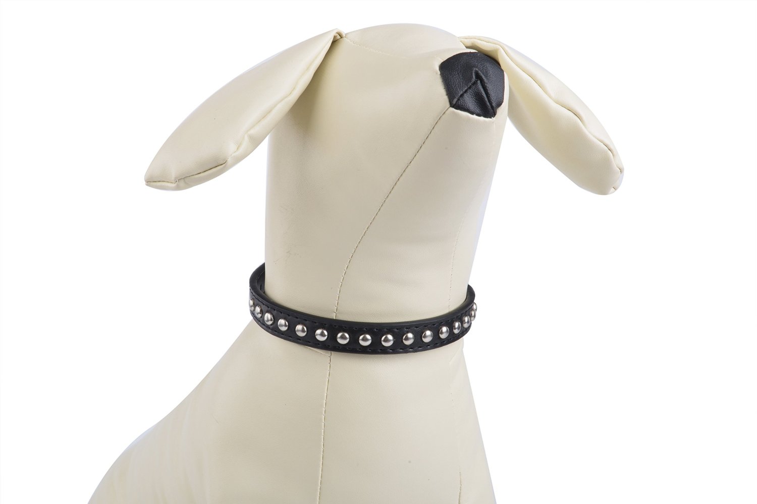 BINGPET BA2006 Real Split Leather Studded Pet Dog Collar 3