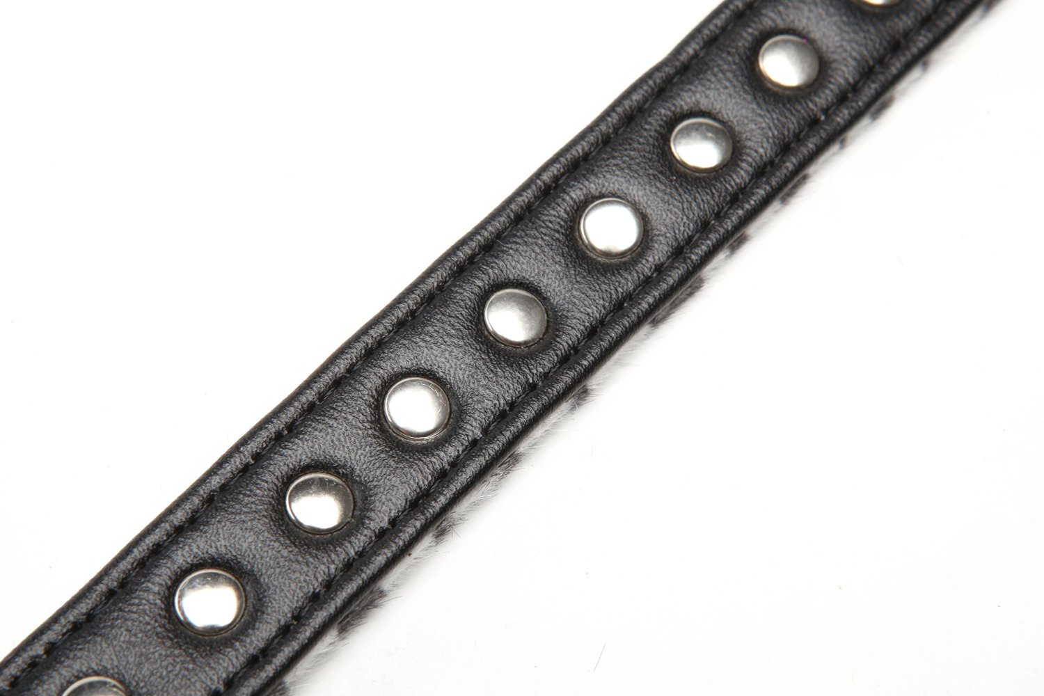 BINGPET BA2006 Real Split Leather Studded Pet Dog Collar 4