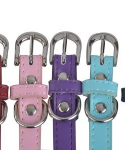 BINGPET BA2006 Real Split Leather Studded Pet Dog Collar 5