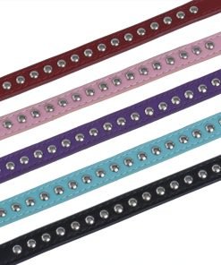BINGPET BA2006 Real Split Leather Studded Pet Dog Collar 6