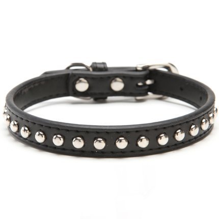 BINGPET BA2006 Real Split Leather Studded Pet Dog Collar