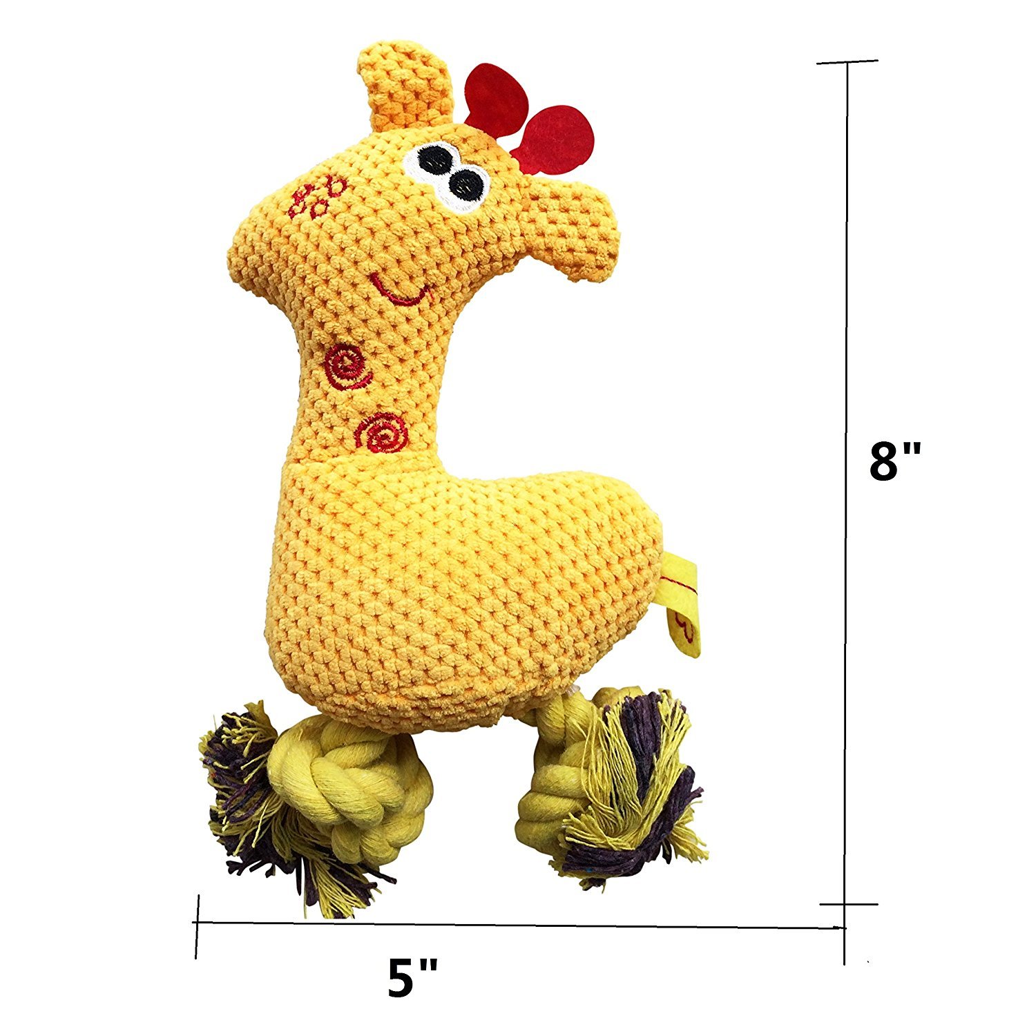 FUNPET Squeaky Dog Toys for Small Pet Puppy Chew Cute Plush Giraffe 2