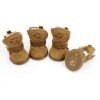 URBEST Detachable Closure Puppy Dog Shoes Booties Boots Brown 2 Pairs