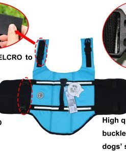 Vivaglory Dog Life Jacket Size Adjustable Dog Lifesaver Safety Reflective Vest Pet Life Preserver 4