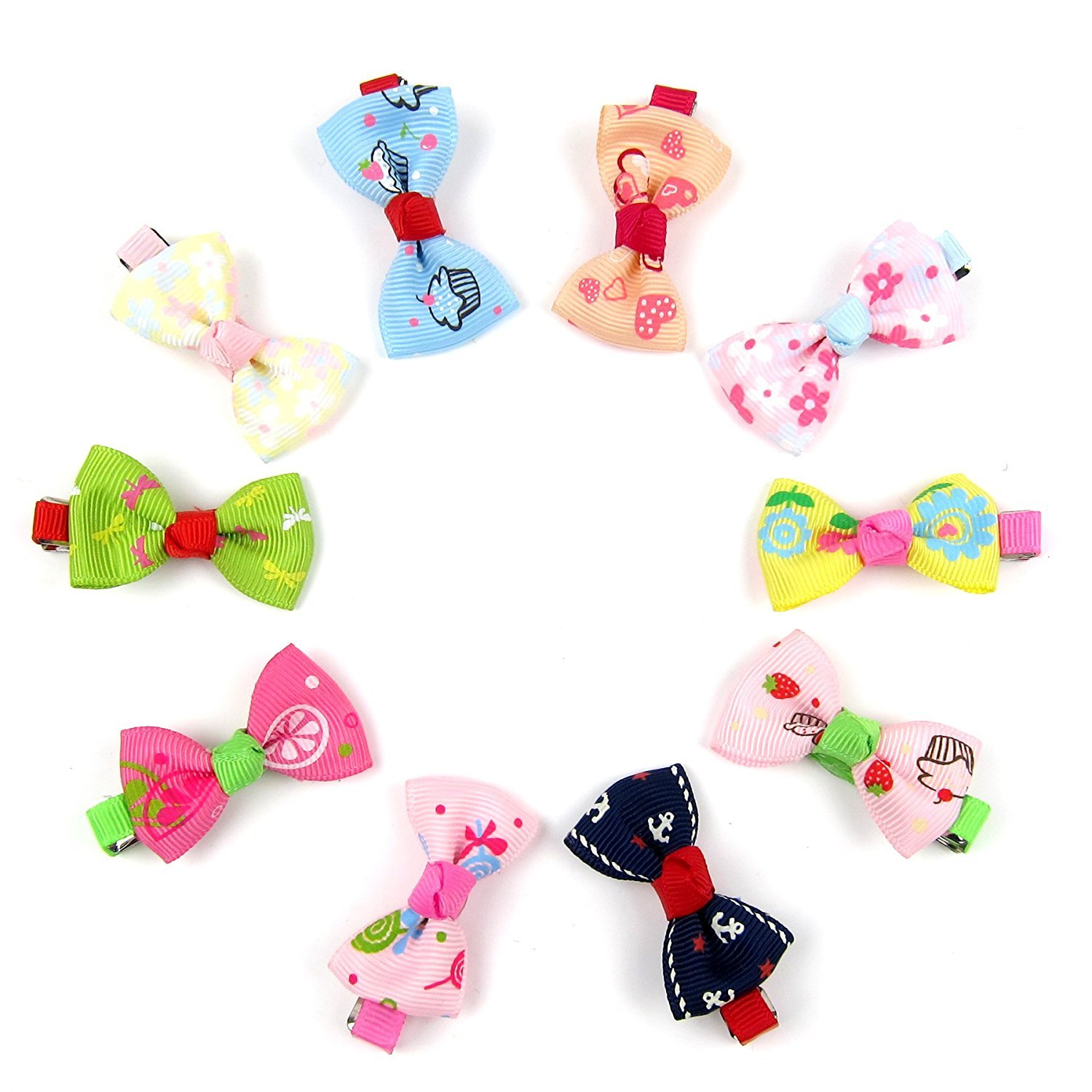 Alfie Pet by Petoga Couture - Aimi Bow Hair Clip 10-Piece Set for Dogs, Cats and Small Animals Alfie Pet by Petoga Couture - Aimi Bow Hair Clip 10-Piece Set for Dogs, Cats and Small Animals