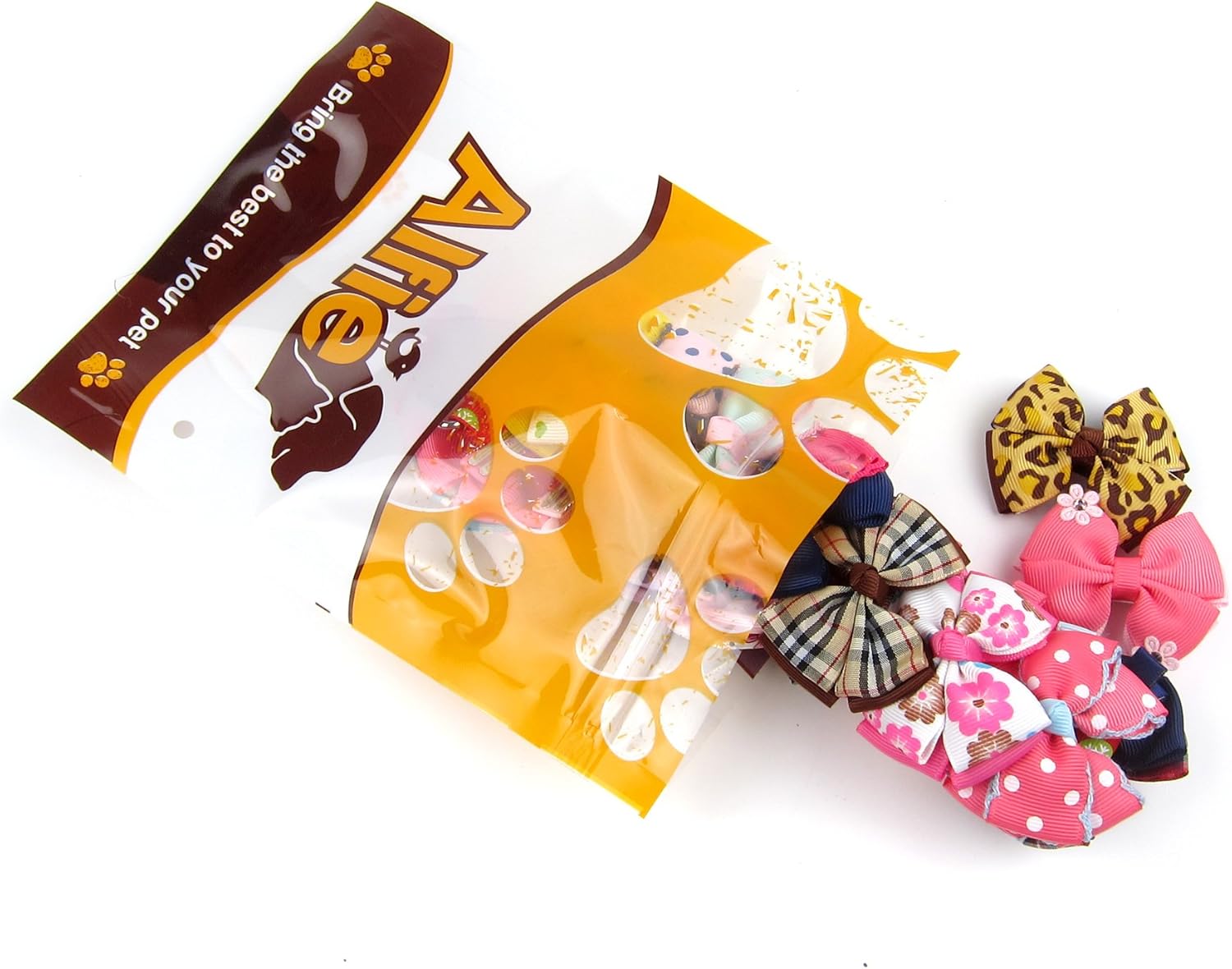 Alfie Pet by Petoga Couture - Jane Bow Hair Clip 16-Piece Set for Dogs, Cats and Small Animals - 7