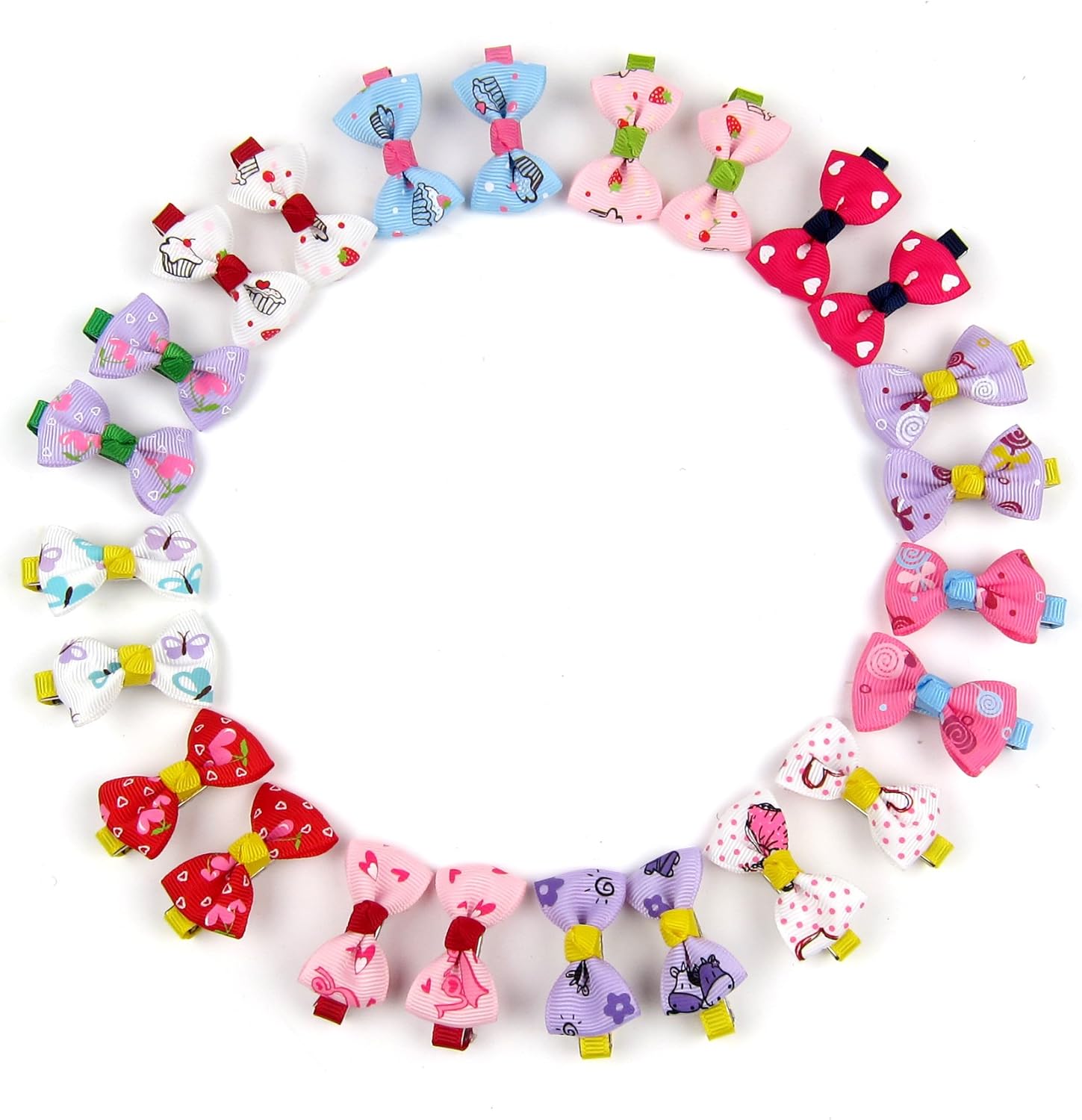 Alfie Pet by Petoga Couture - Jasmine Bow Hair Clip 24-Piece Set for Dogs, Cats and Small Animals 2