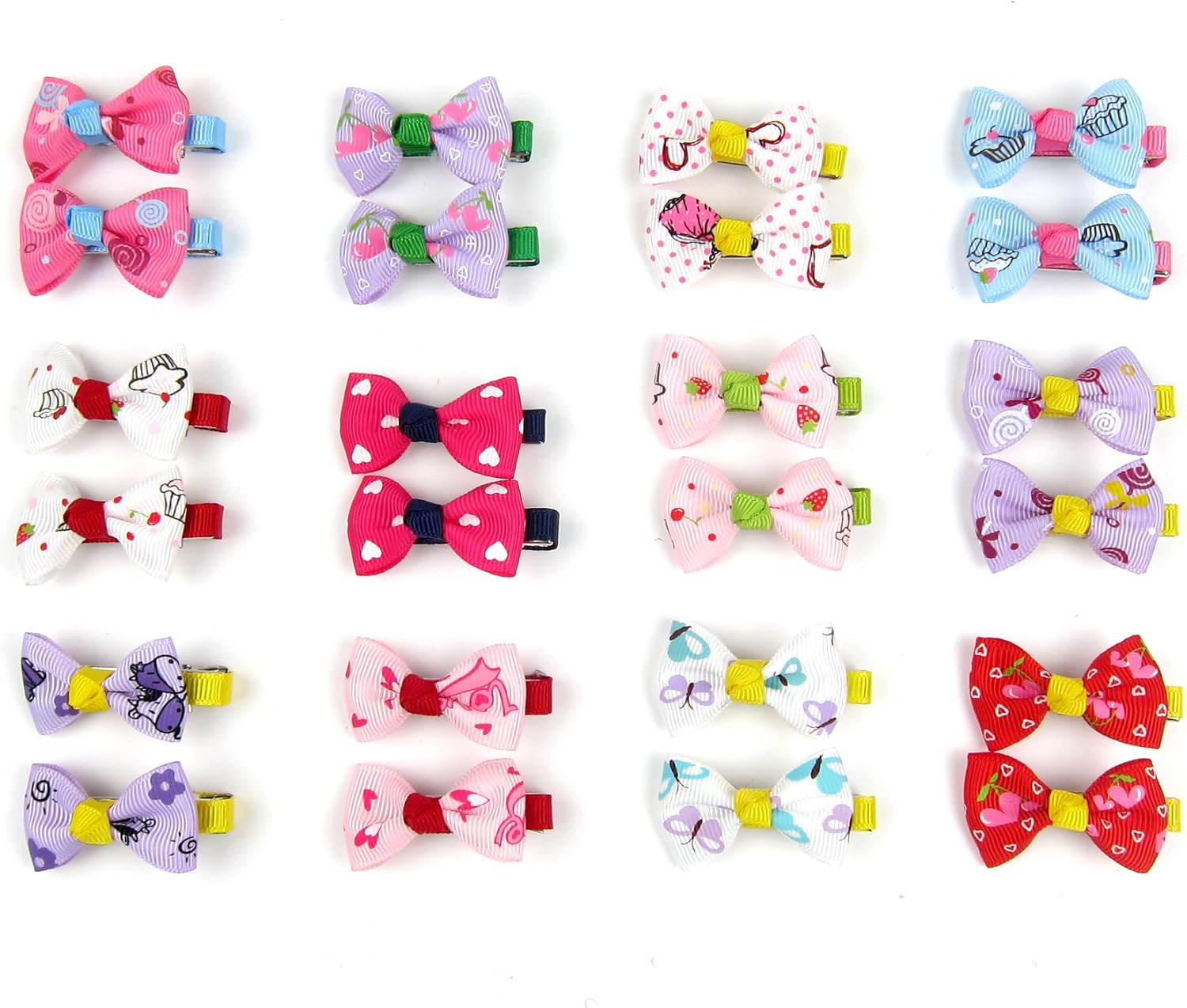 Alfie Pet by Petoga Couture - Jasmine Bow Hair Clip 24-Piece Set for Dogs, Cats and Small Animals 3