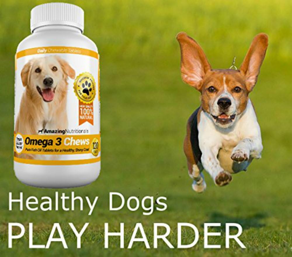Amazing Combo Omega-3 Fish Oil and Turmeric Curcumin for Dogs - Pure All-Natural Pet Antioxidant-4