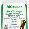 BeMedFree.com Extra Strength Liquid Glucosamine - Hip And Joint Pain Relief Supplement For Dogs And Cats