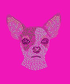 Dog in the Closet, Chihuahua Face - Rhinestone Dog Bandana - Choice of Color - 1