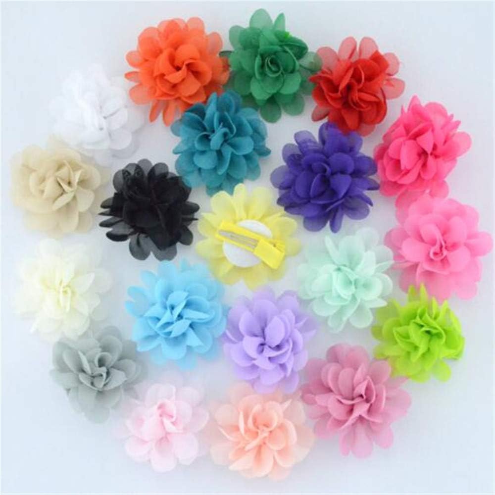 Dogs Kingdom Cute Lace Flower Puppy Dog Cat Hair Bows Alligator Clips Mix Colors Varies Patterns - 2
