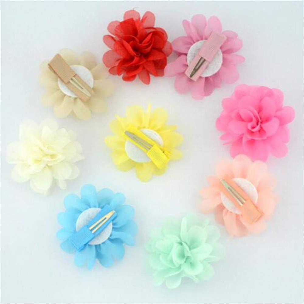 Dogs Kingdom Cute Lace Flower Puppy Dog Cat Hair Bows Alligator Clips Mix Colors Varies Patterns - 3