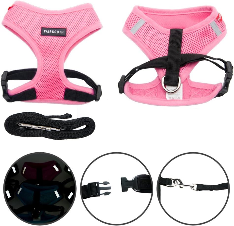 FAIRSOUTH Soft Air Mesh Harness for Dogs-Puppies - 5