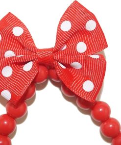 Remeel Pet Cat Dog Necklace Jewelry with Bling Pearls Strawberry Charm for Pets Cats Small Dogs Female Puppy Chihuahua Yorkie Girl Costume Outfits - 3