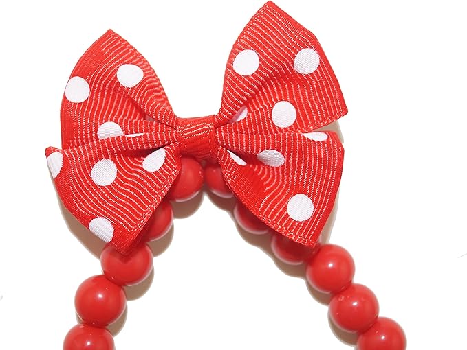 Remeel Pet Cat Dog Necklace Jewelry with Bling Pearls Strawberry Charm for Pets Cats Small Dogs Female Puppy Chihuahua Yorkie Girl Costume Outfits - 3