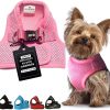 Soft Mesh Comfy Step in Dog Vest Harness for Teacups, Toys, Minis, Puppies, Small Dog Breeds 2-16 lbs, Baby Pink, Sky Blue, Black, Red, Camo X-small, Small, Medium, Large, X-large - 1