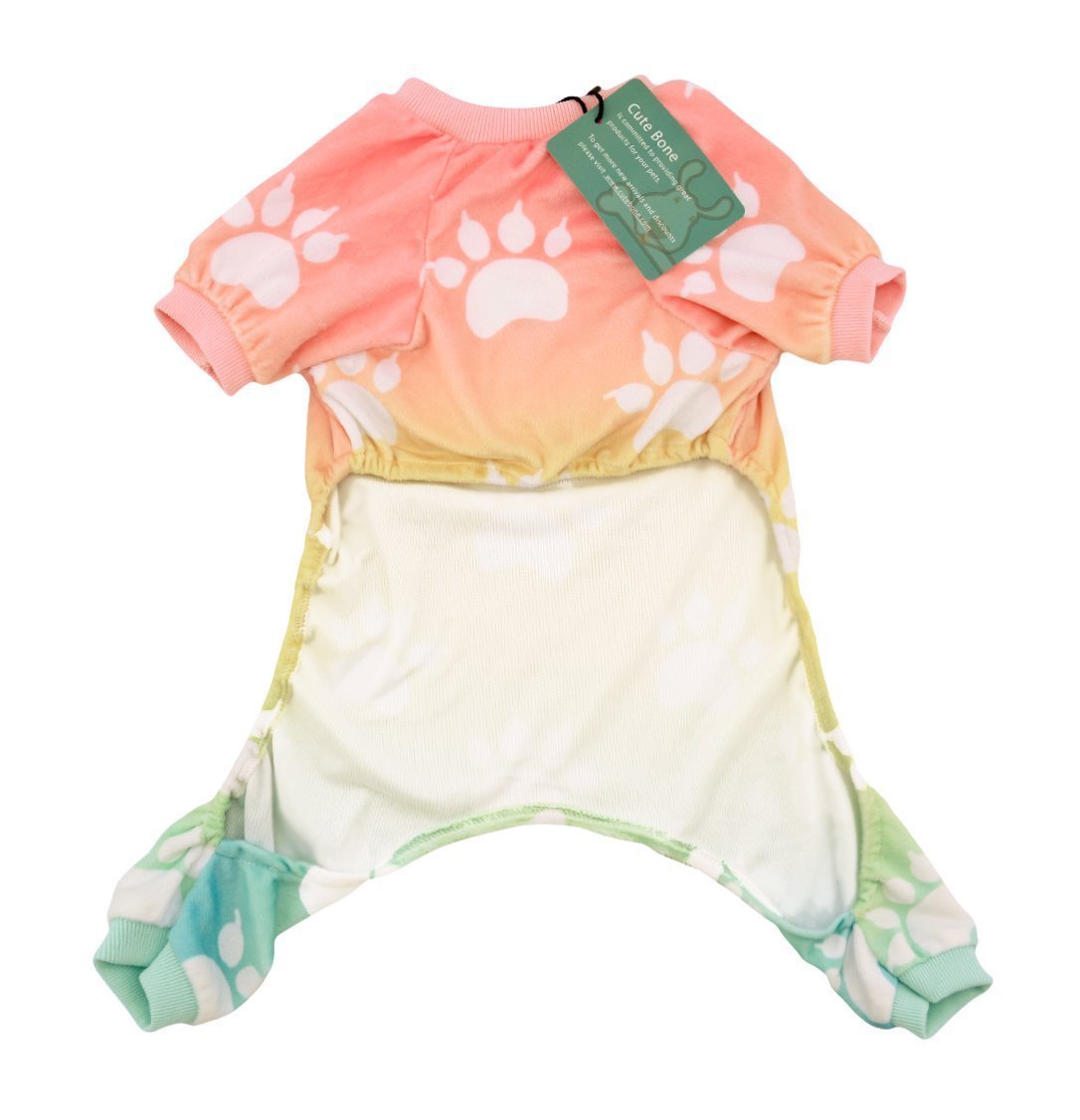CuteBone Dog pajamas Dog Apparel Dog Jumpsuit Gradient color Pet Clothes Pajamas 2