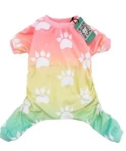 CuteBone Dog pajamas Dog Apparel Dog Jumpsuit Gradient color Pet Clothes Pajamas