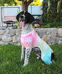 CuteBone Dog pajamas Dog Apparel Dog Jumpsuit Gradient color Pet Clothes Pajamas 6