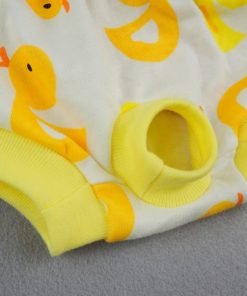 Fitwarm Cute Duck Washable Cotton Dog Diaper Pet Female Sanitary Pant Clothes Apparel 3