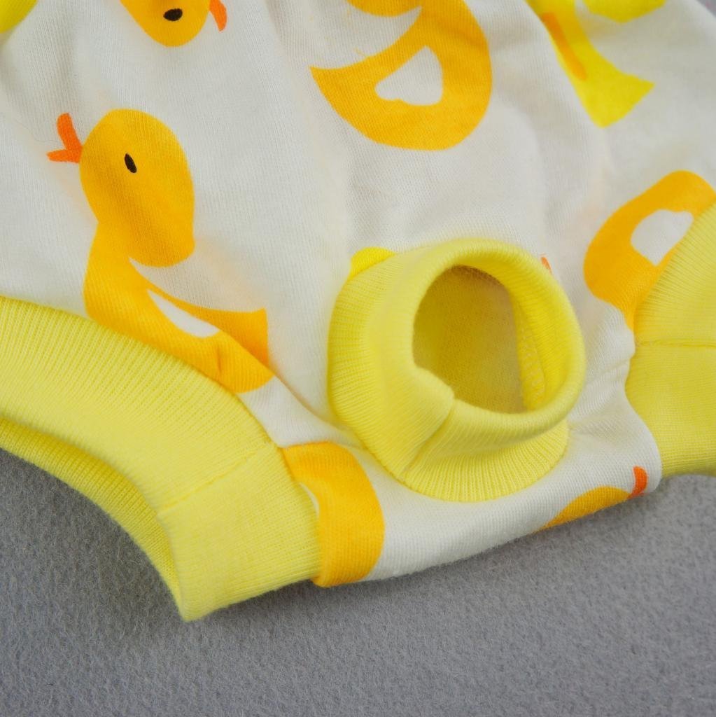 Fitwarm Cute Duck Washable Cotton Dog Diaper Pet Female Sanitary Pant Clothes Apparel 3