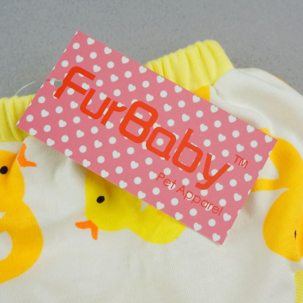 Fitwarm Cute Duck Washable Cotton Dog Diaper Pet Female Sanitary Pant Clothes Apparel 5
