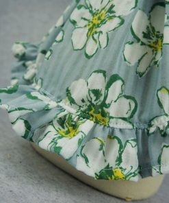 Fitwarm Floral Ribbon Pet Clothes for Dog Dresses Vest Shirts Sundress Blue 4