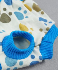 Fitwarm Pet Cute Paws Sanitary Pants Dog Diaper Season Heat Nappies Washable Clothes Apparel 3