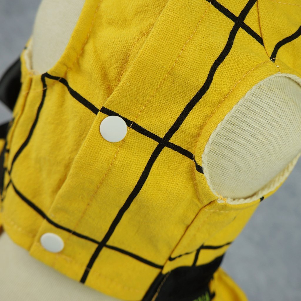Fitwarm Vintage Ribbon Dog Dress Pet Clothes Vest Shirts Yellow 4