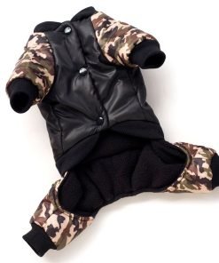 SMALLLEE_LUCKY_STORE Pet FBI Four Legs Cotton Padded Coat 2