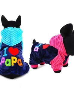 2016 Petcircle Fashion I love papa and mama winter Pet Dog Clothes Clothing For Pet Small Large Dog Coat Winter Clothes Jackets 3