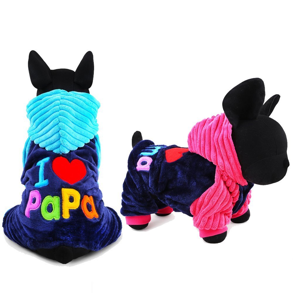 2016 Petcircle Fashion I love papa and mama winter Pet Dog Clothes Clothing For Pet Small Large Dog Coat Winter Clothes Jackets 3