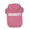 BINGPET BA1002-1 SECURITY Patterns Printed Puppy Pet Hoodie Dog Clothes