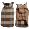 JoyDaog Reversible Plaid Dog Coat (7 Sizes) Waterproof Windproof Warm for Cold Weather Dog Jacket